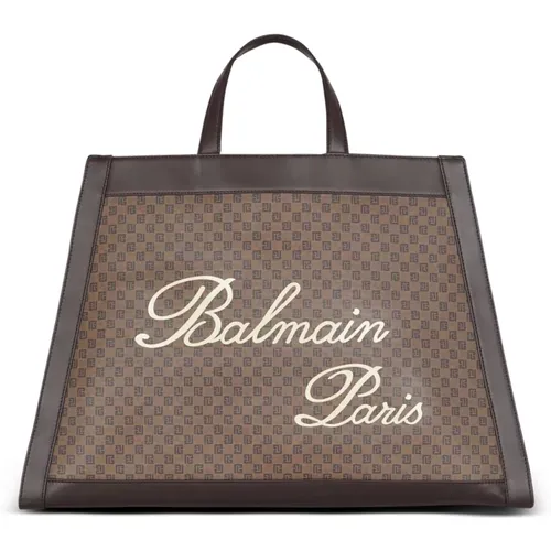 Balmain - Bags > Handbags - Brown - Balmain - Modalova