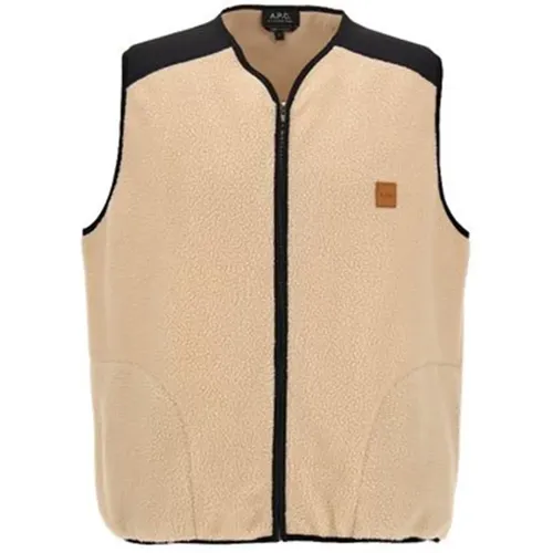 A.p.c. - Jackets > Vests - Beige - A.p.c. - Modalova