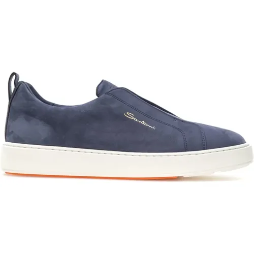 Santoni - Shoes > Sneakers - Blue - Santoni - Modalova