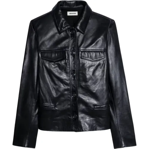 Jackets > Leather Jackets - - Zadig & Voltaire - Modalova