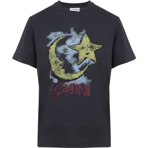 Ganni - Tops > T-Shirts - Black - Ganni - Modalova