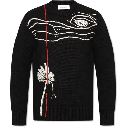 Knitwear > Round-neck Knitwear - - Salvatore Ferragamo - Modalova