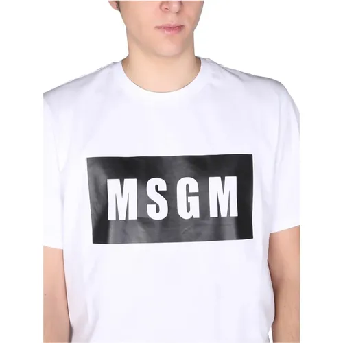 Msgm - Tops > T-Shirts - White - Msgm - Modalova