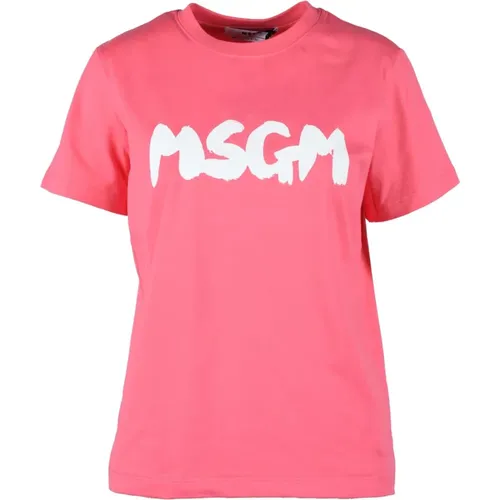 Msgm - Tops > T-Shirts - Pink - Msgm - Modalova