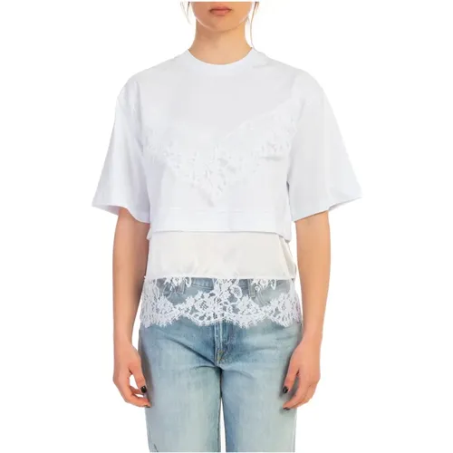 Msgm - Tops > T-Shirts - White - Msgm - Modalova