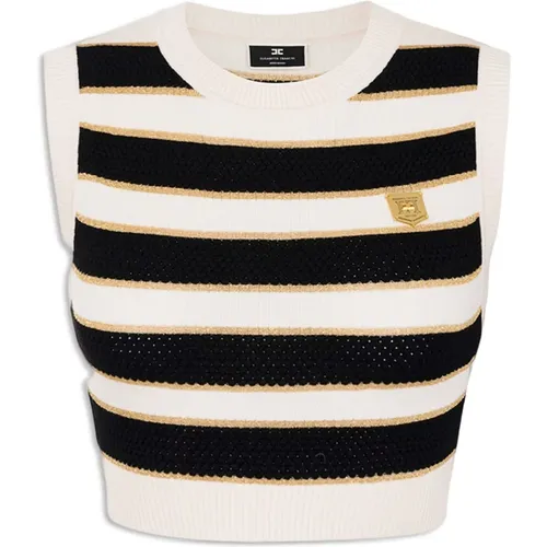 Tops > Sleeveless Tops - - Elisabetta Franchi - Modalova