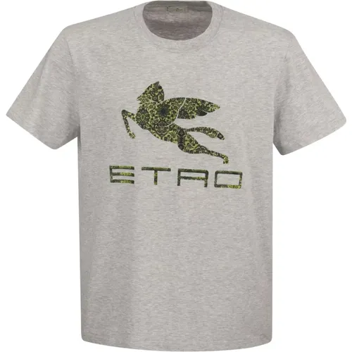 Etro - Tops > T-Shirts - Gray - ETRO - Modalova