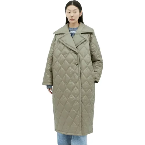 Coats > Single-Breasted Coats - - Ganni - Modalova
