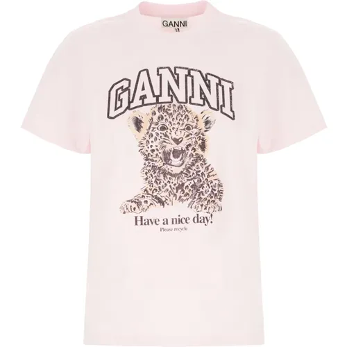 Ganni - Tops > T-Shirts - Pink - Ganni - Modalova