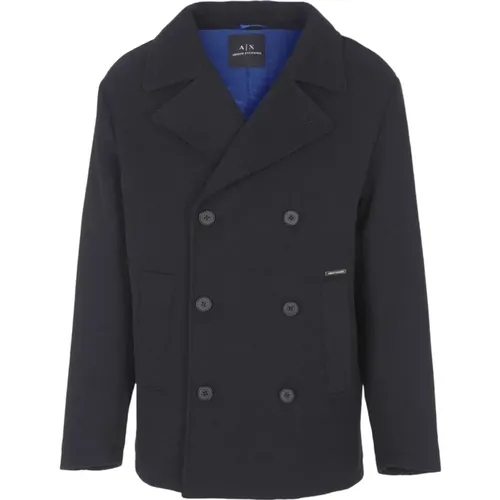 Coats > Double-Breasted Coats - - Armani Exchange - Modalova
