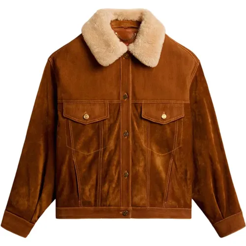 Jackets > Leather Jackets - - Golden Goose - Modalova