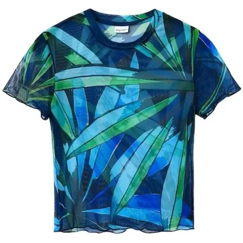 Desigual - Tops > T-Shirts - Blue - Desigual - Modalova