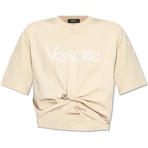 Versace - Tops > T-Shirts - Beige - Versace - Modalova