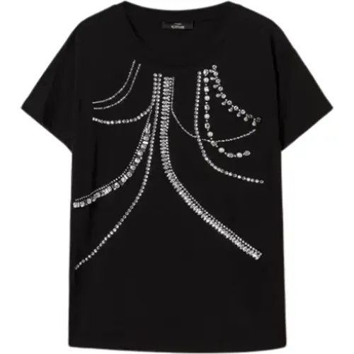 Twinset - Tops > T-Shirts - Black - Twinset - Modalova