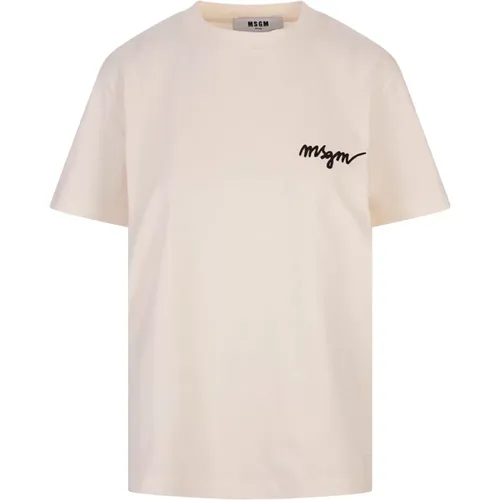 Msgm - Tops > T-Shirts - White - Msgm - Modalova