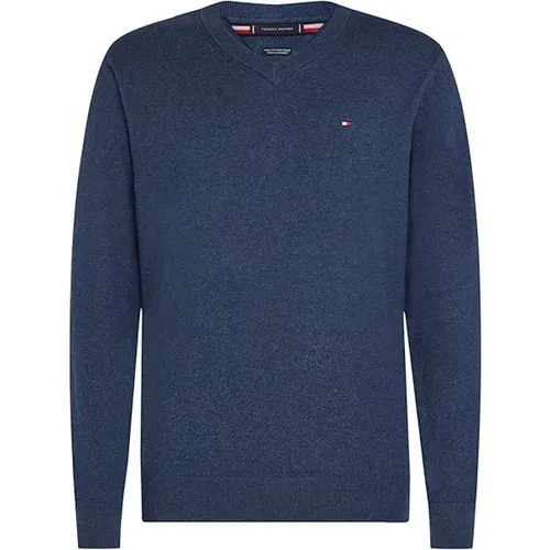 Knitwear > V-neck Knitwear - - Tommy Hilfiger - Modalova