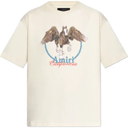 Amiri - Tops > T-Shirts - Beige - Amiri - Modalova