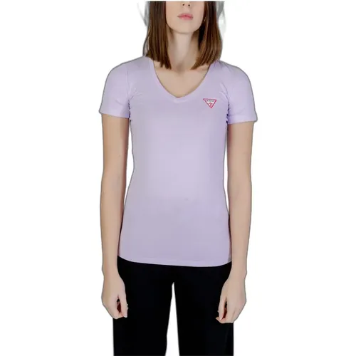 Guess - Tops > T-Shirts - Purple - Guess - Modalova