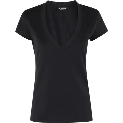 Dondup - Tops > T-Shirts - Black - Dondup - Modalova