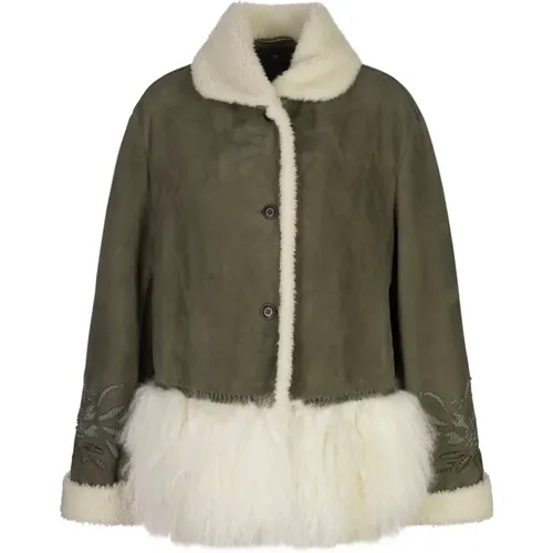 Jackets > Faux Fur & Shearling Jackets - - Ermanno Scervino - Modalova