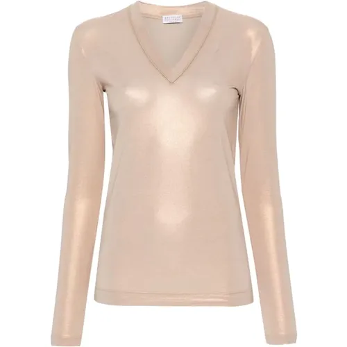 Tops > Long Sleeve Tops - - BRUNELLO CUCINELLI - Modalova