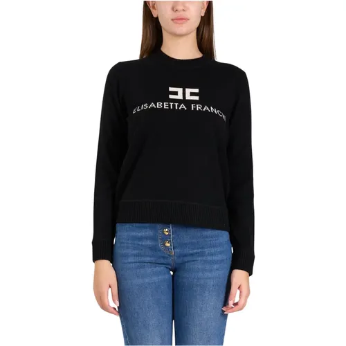 Knitwear > Round-neck Knitwear - - Elisabetta Franchi - Modalova