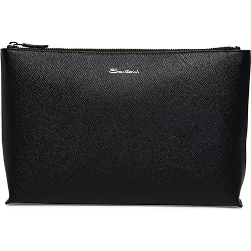 Santoni - Bags > Clutches - Black - Santoni - Modalova