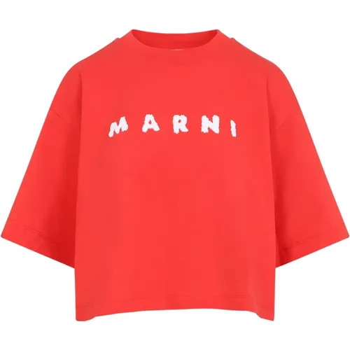 Marni - Tops > T-Shirts - Red - Marni - Modalova