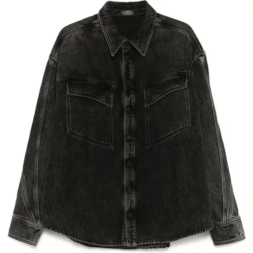 Shirts > Denim Shirts - - Mugler - Modalova