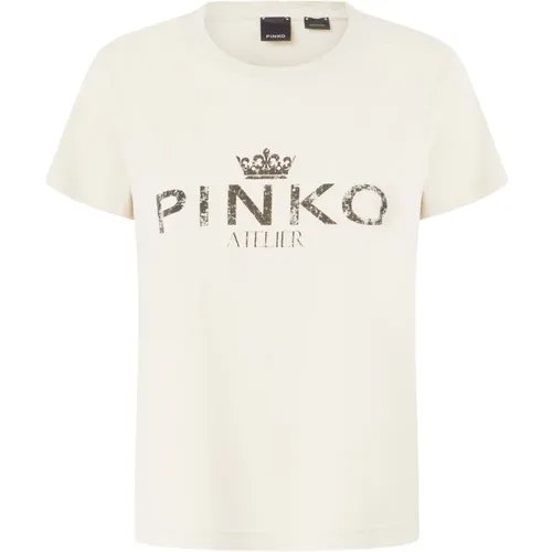 Pinko - Tops > T-Shirts - Beige - pinko - Modalova