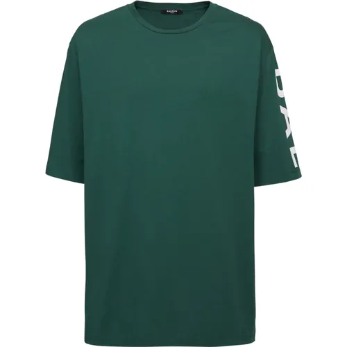 Balmain - Tops > T-Shirts - Green - Balmain - Modalova