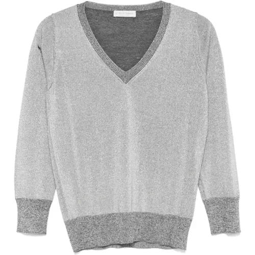 Knitwear > V-neck Knitwear - - Le Tricot Perugia - Modalova