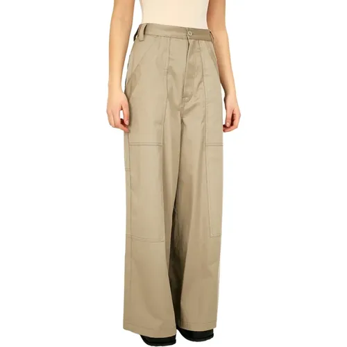 Trousers > Wide Trousers - - MM6 Maison Margiela - Modalova