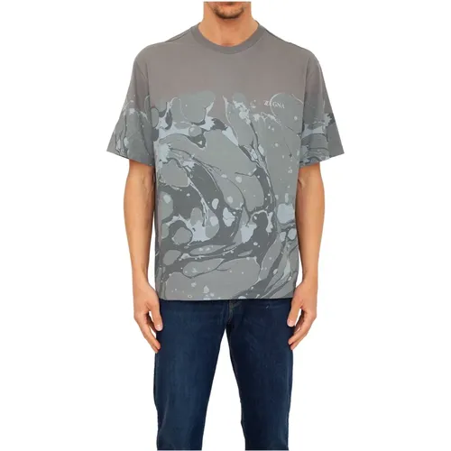 Z Zegna - Tops > T-Shirts - Gray - Z Zegna - Modalova