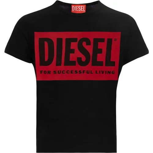 Diesel - Tops > T-Shirts - Black - Diesel - Modalova