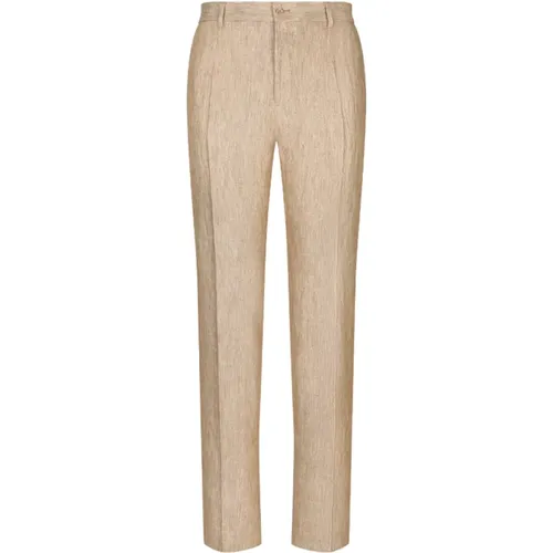 Trousers > Straight Trousers - - Dolce & Gabbana - Modalova