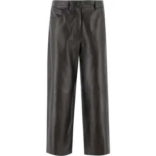 Trousers > Leather Trousers - - Antonelli Firenze - Modalova