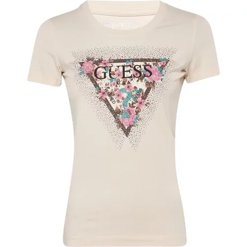 Guess - Tops > T-Shirts - Beige - Guess - Modalova