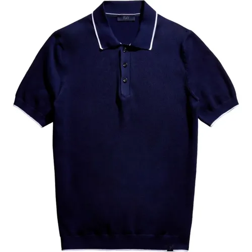 Fay - Tops > Polo Shirts - Blue - Fay - Modalova