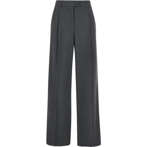 Trousers > Wide Trousers - - Plain Units - Modalova