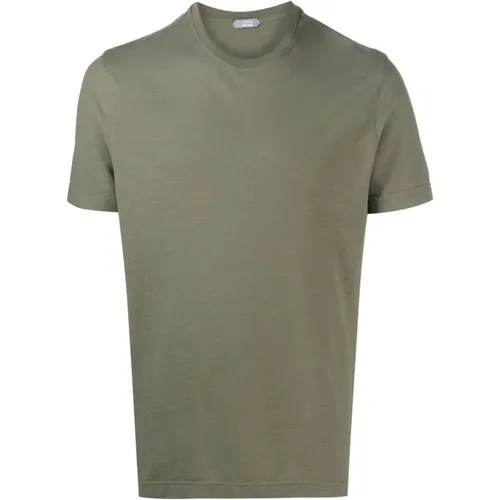 Zanone - Tops > T-Shirts - Green - Zanone - Modalova