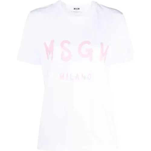 Msgm - Tops > T-Shirts - White - Msgm - Modalova