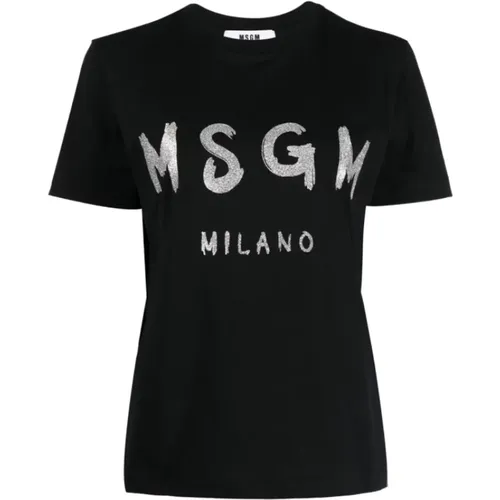 Msgm - Tops > T-Shirts - Black - Msgm - Modalova