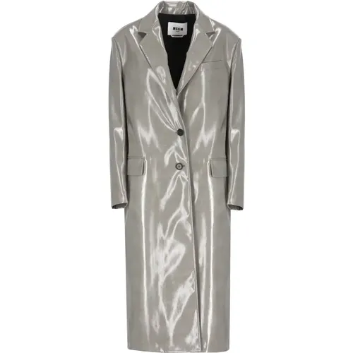 Coats > Single-Breasted Coats - - Msgm - Modalova