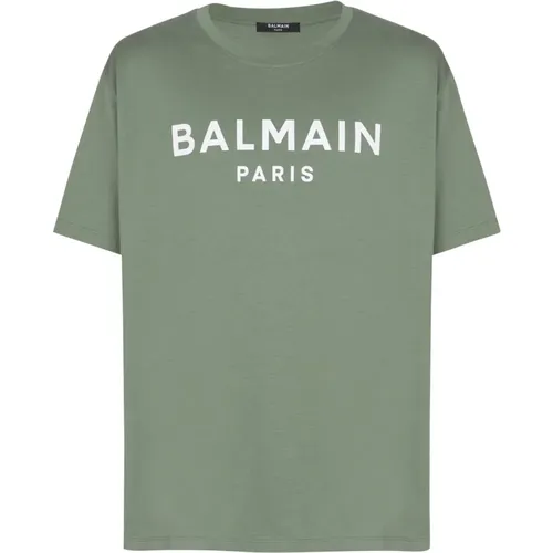 Balmain - Tops > T-Shirts - Green - Balmain - Modalova