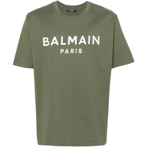 Balmain - Tops > T-Shirts - Green - Balmain - Modalova