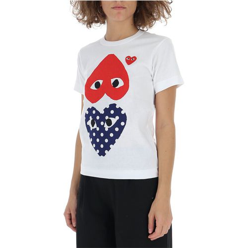 Hearts print T-shirt - Comme des Garçons Play - Modalova