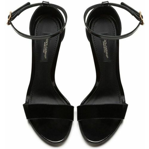 DOLCE & GABBANA RUNWAY Summer Shoes Sandals Black Chaussures Sandales Noir 02974 