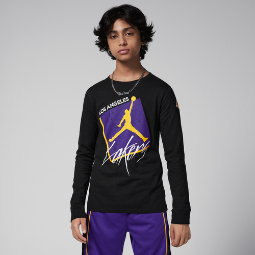 T-shirt à manches longues Max90 NBA Los Angeles Lakers Courtside Statement Edition pour ado (garçon) - Jordan - Modalova