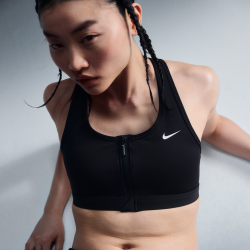 Brassière de sport rembourrée à maintien normal Swoosh Front Zip - Nike - Modalova